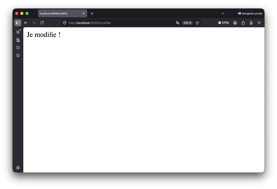 Je modifie symfony